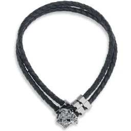 Black Calf Leather Bos Taurus Bracelet