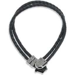 Black Calf Leather Bos Taurus Bracelet