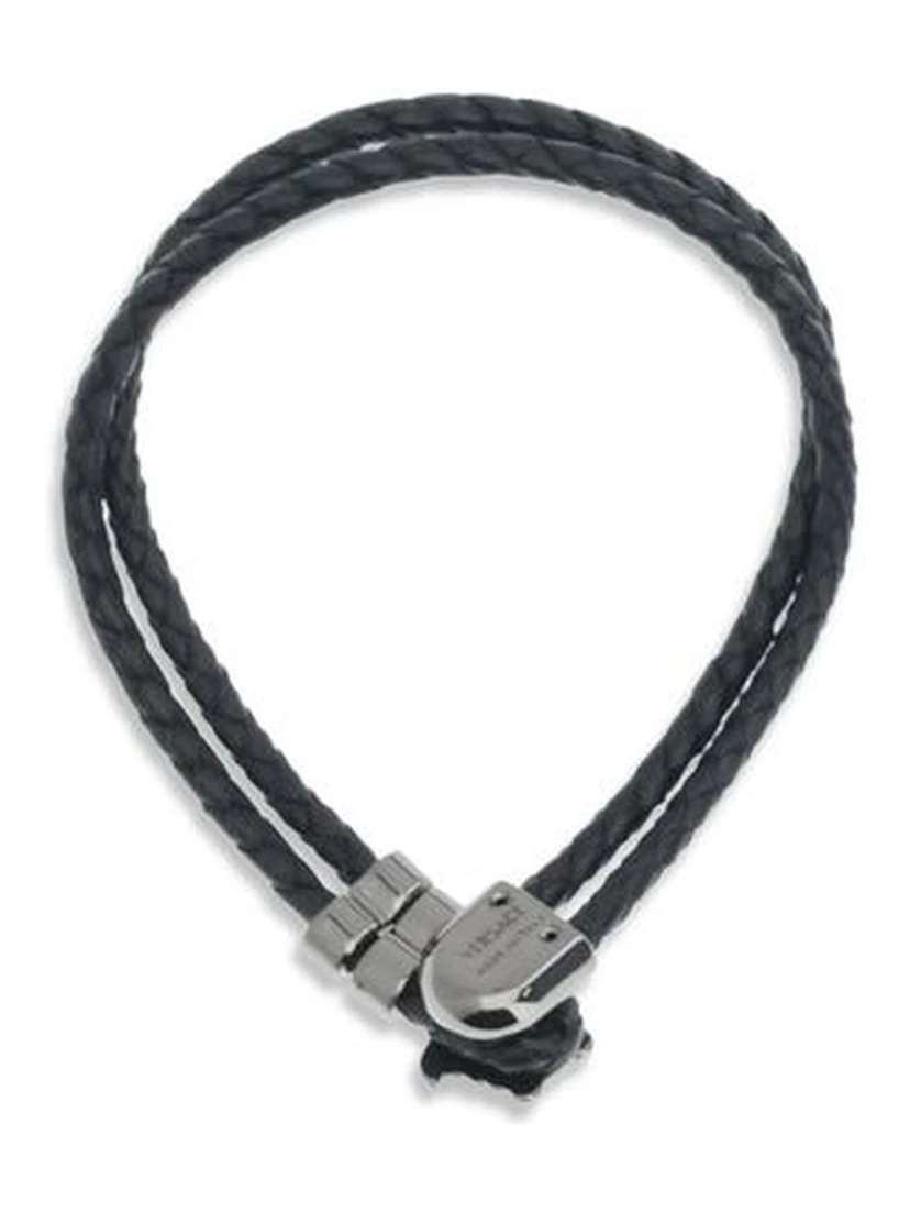 Black Calf Leather Bos Taurus Bracelet