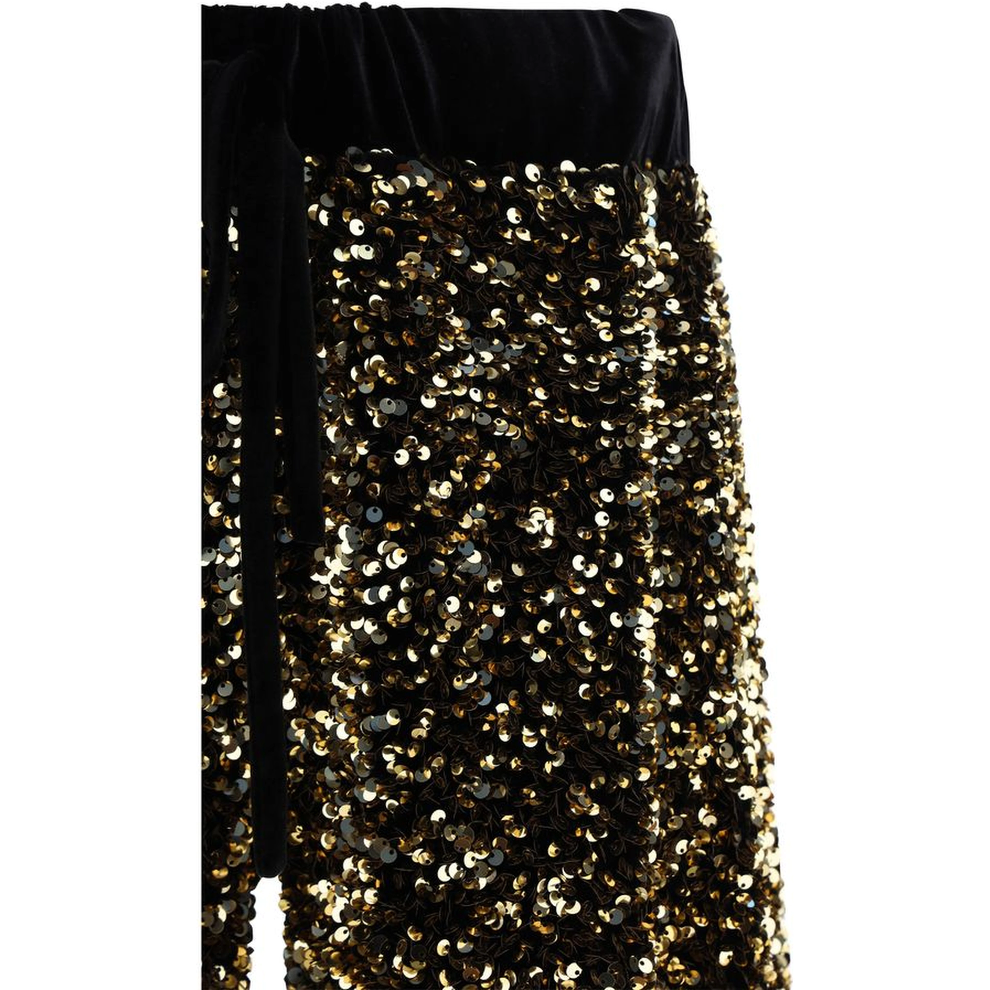 Gold Polyamide Casual Pants