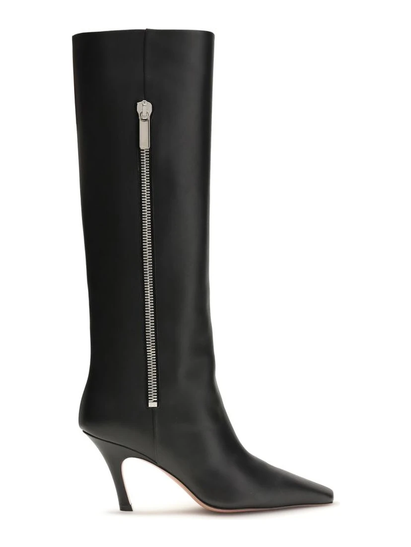 Black Calf Leather Bos Taurus Boots