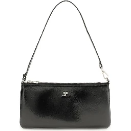 Black Cowhide Shoulder Bag