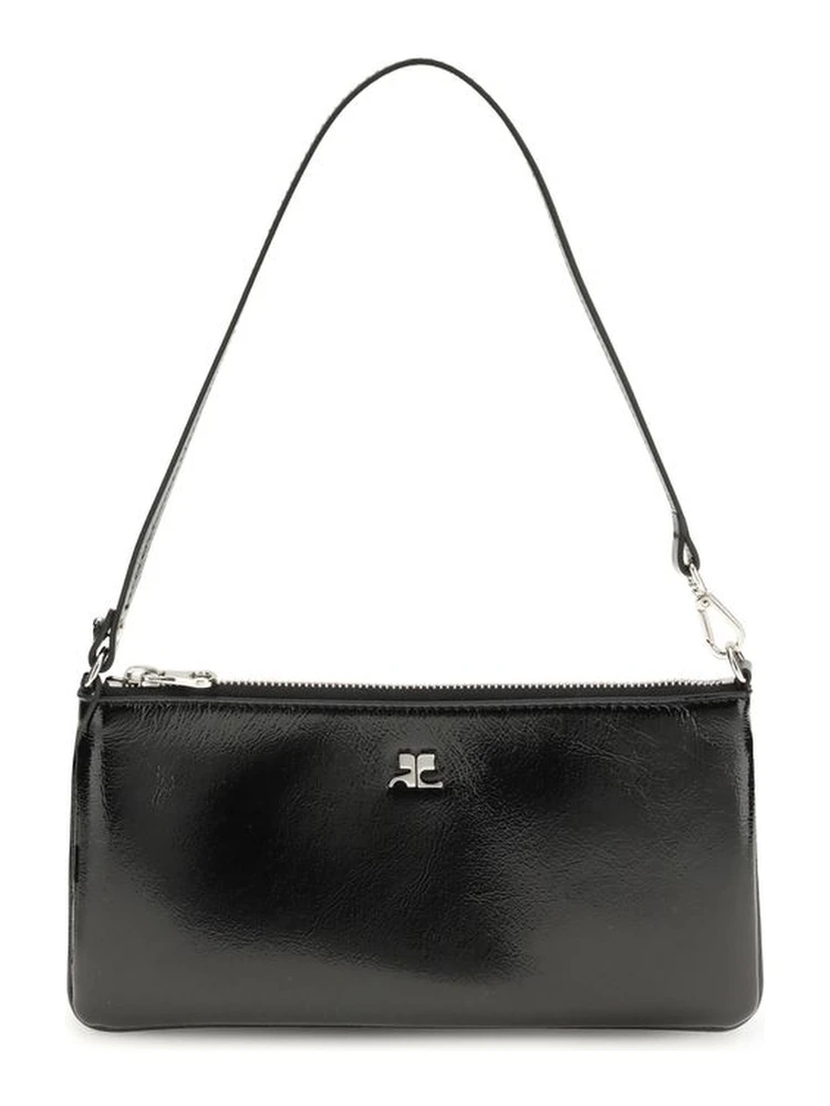 Black Cowhide Shoulder Bag
