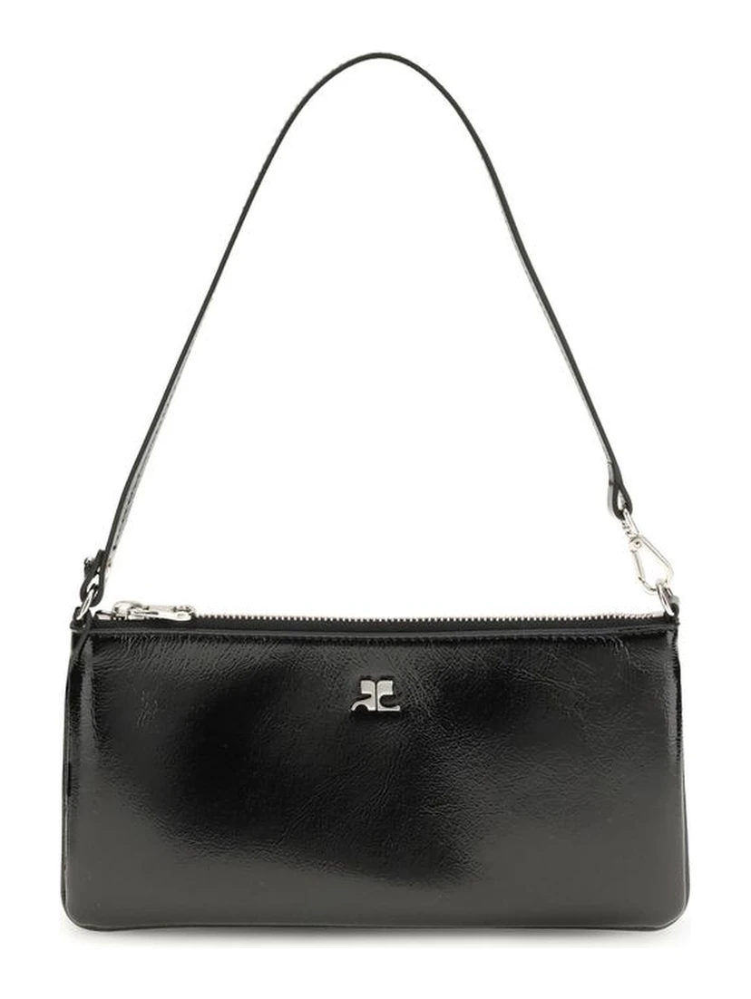 Black Cowhide Shoulder Bag