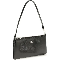 Black Cowhide Shoulder Bag