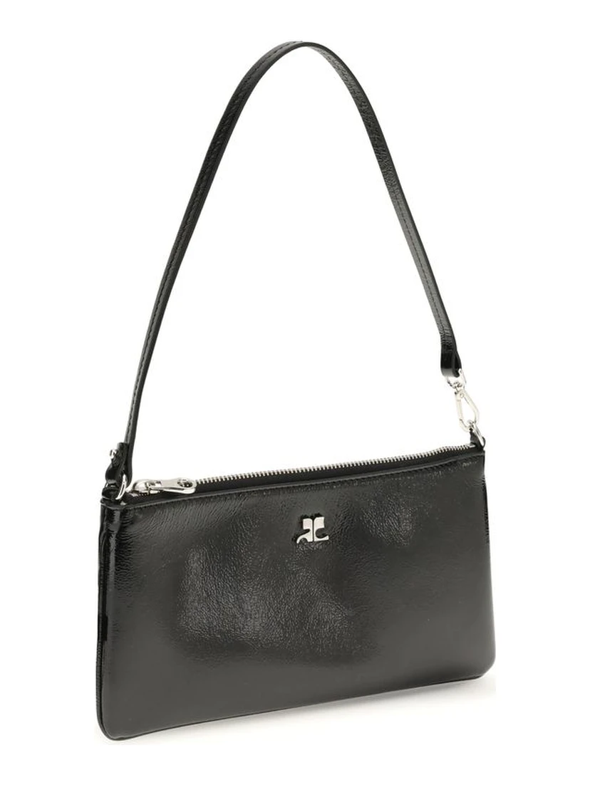 Black Cowhide Shoulder Bag