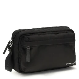 حقيبة كتف سوداء من البولياميد