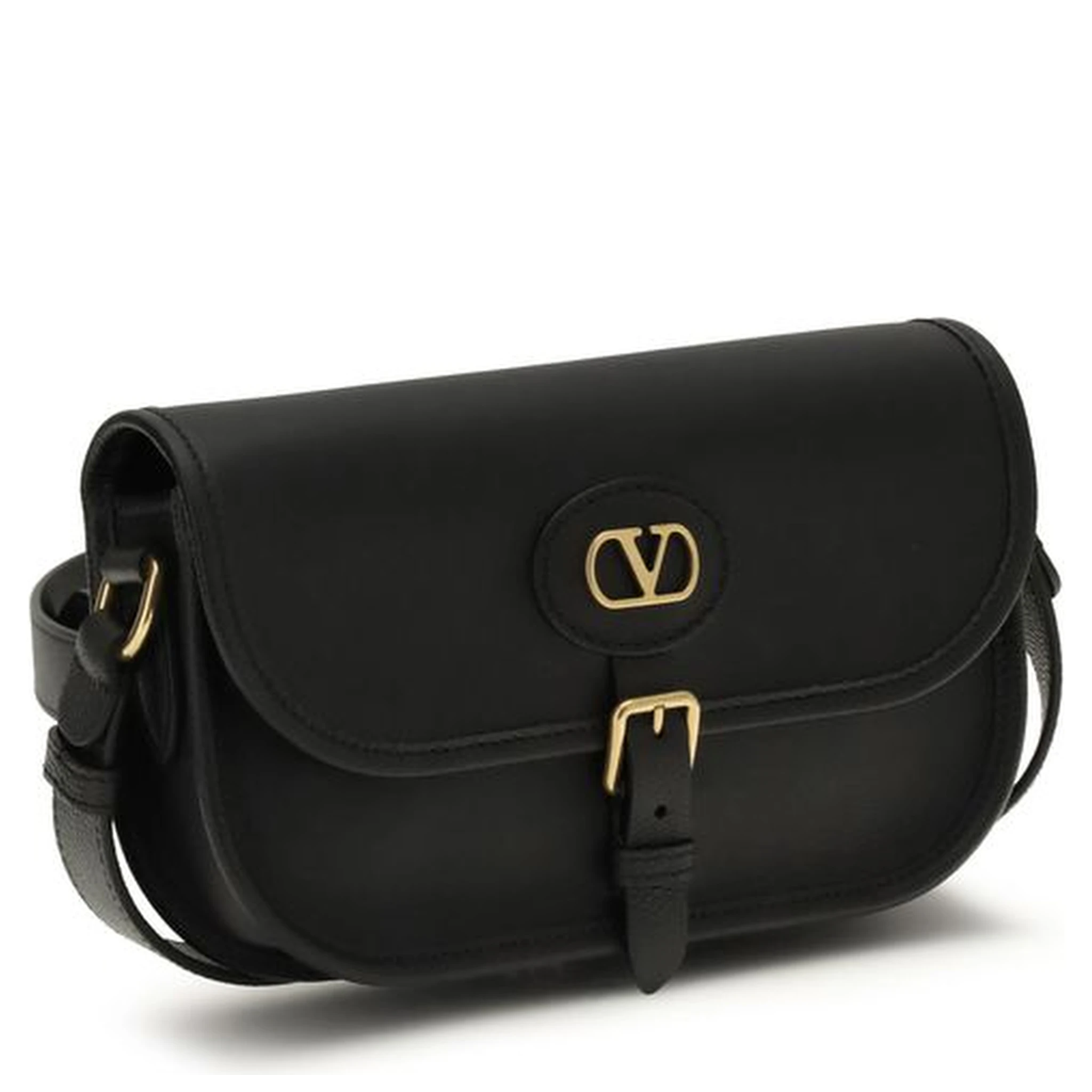 Black Calf Leather Bos Taurus Shoulder Bag