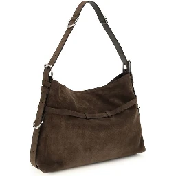 حقيبة كتف بوس توروس من جلد العجل الأسود