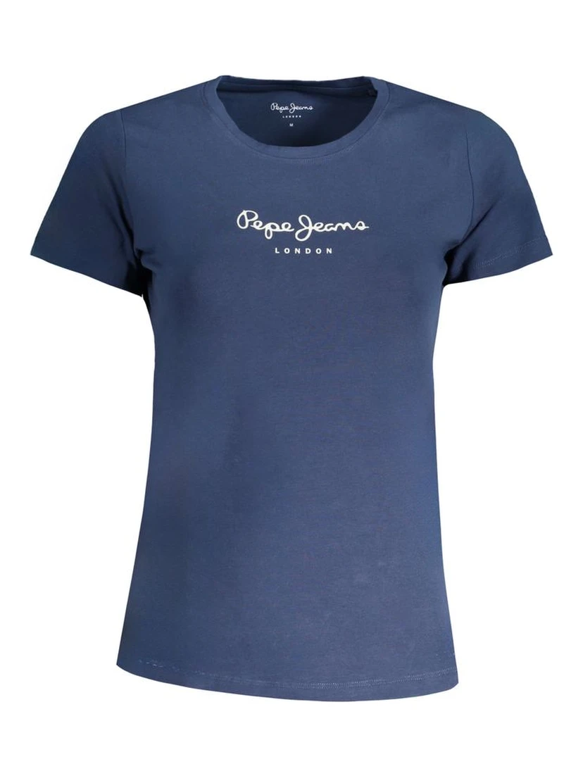 Blue Cotton Women's T-Shirt