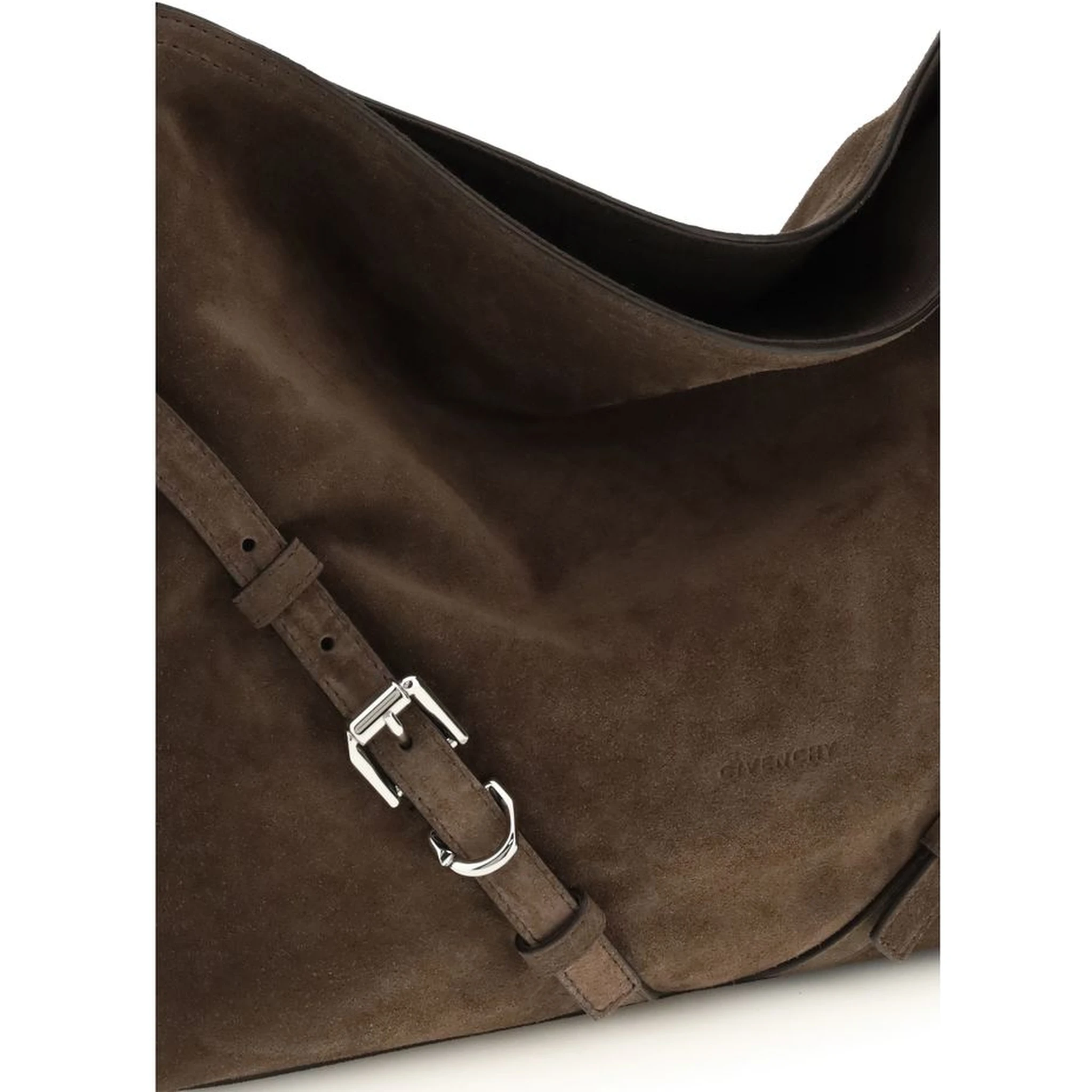 حقيبة كتف بوس توروس من جلد العجل الأسود