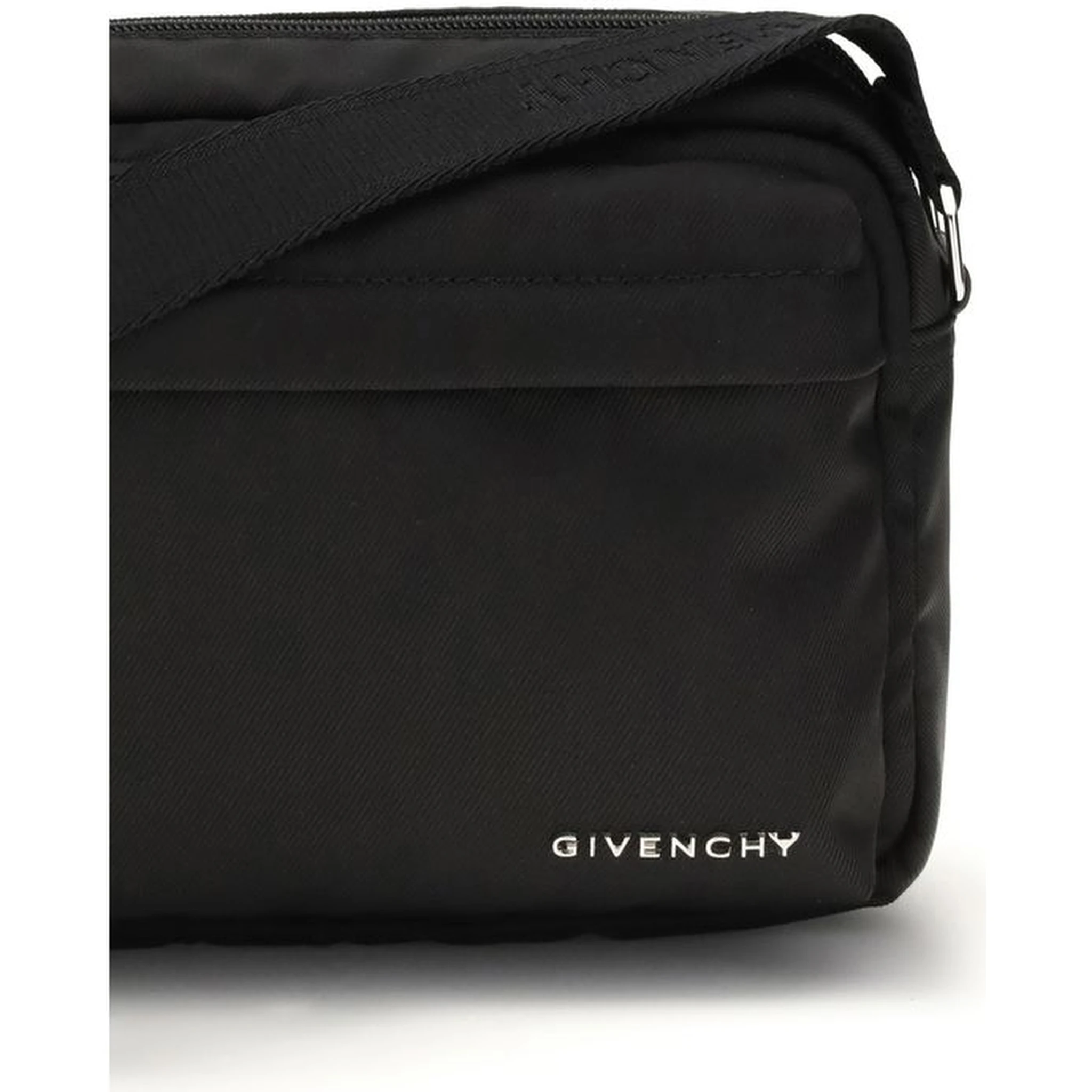 حقيبة كتف سوداء من البولياميد