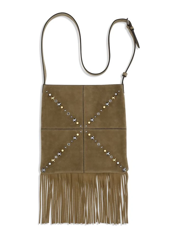 Beige Suede Leather Shoulder Bag alternative