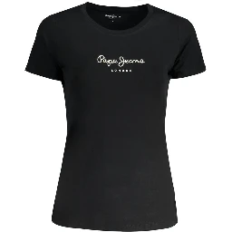 Black Cotton Women's T-Shirt