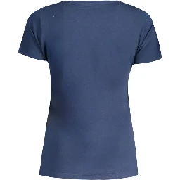 Blue Cotton Women's T-Shirt