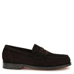 Brown Calf Leather Bos Taurus Slip-On Loafers