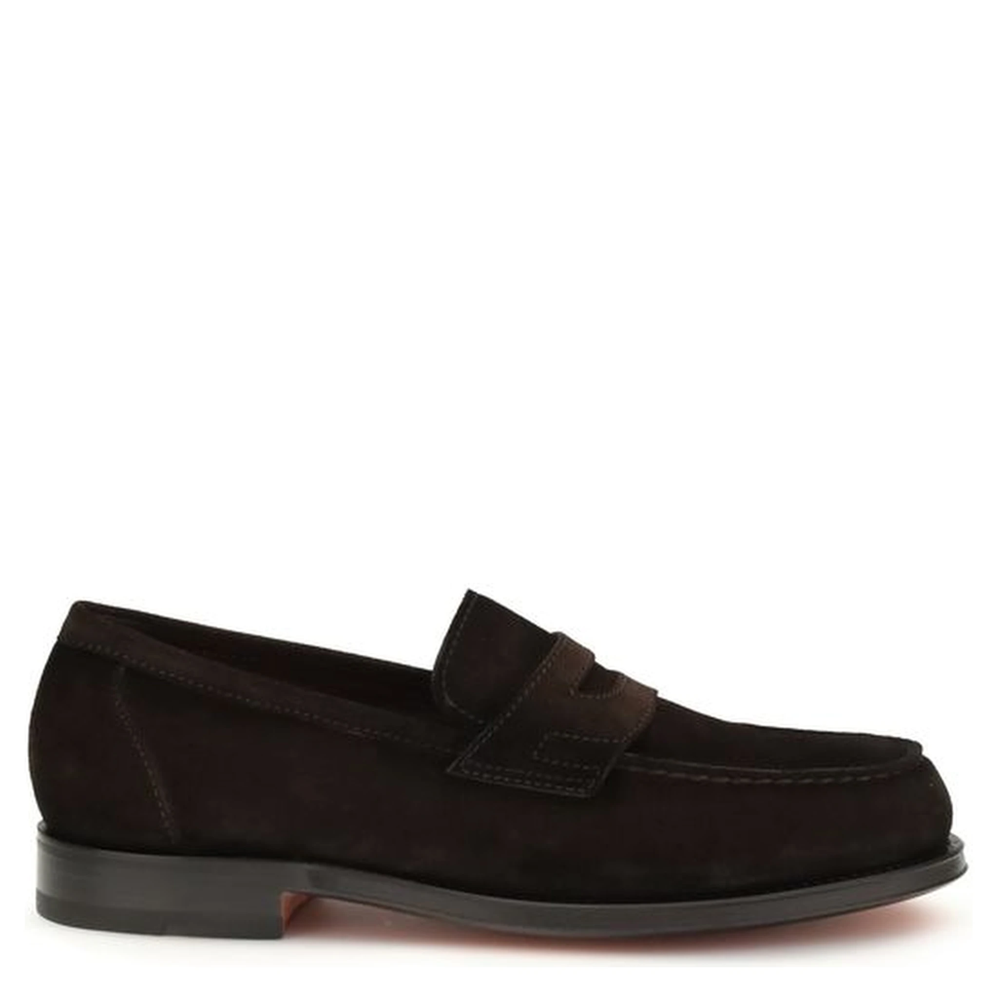 Brown Calf Leather Bos Taurus Slip-On Loafers