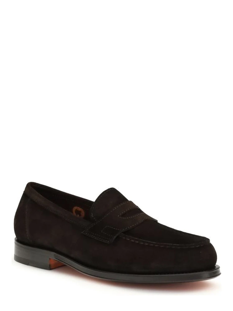 Brown Calf Leather Bos Taurus Slip-On Loafers alternative