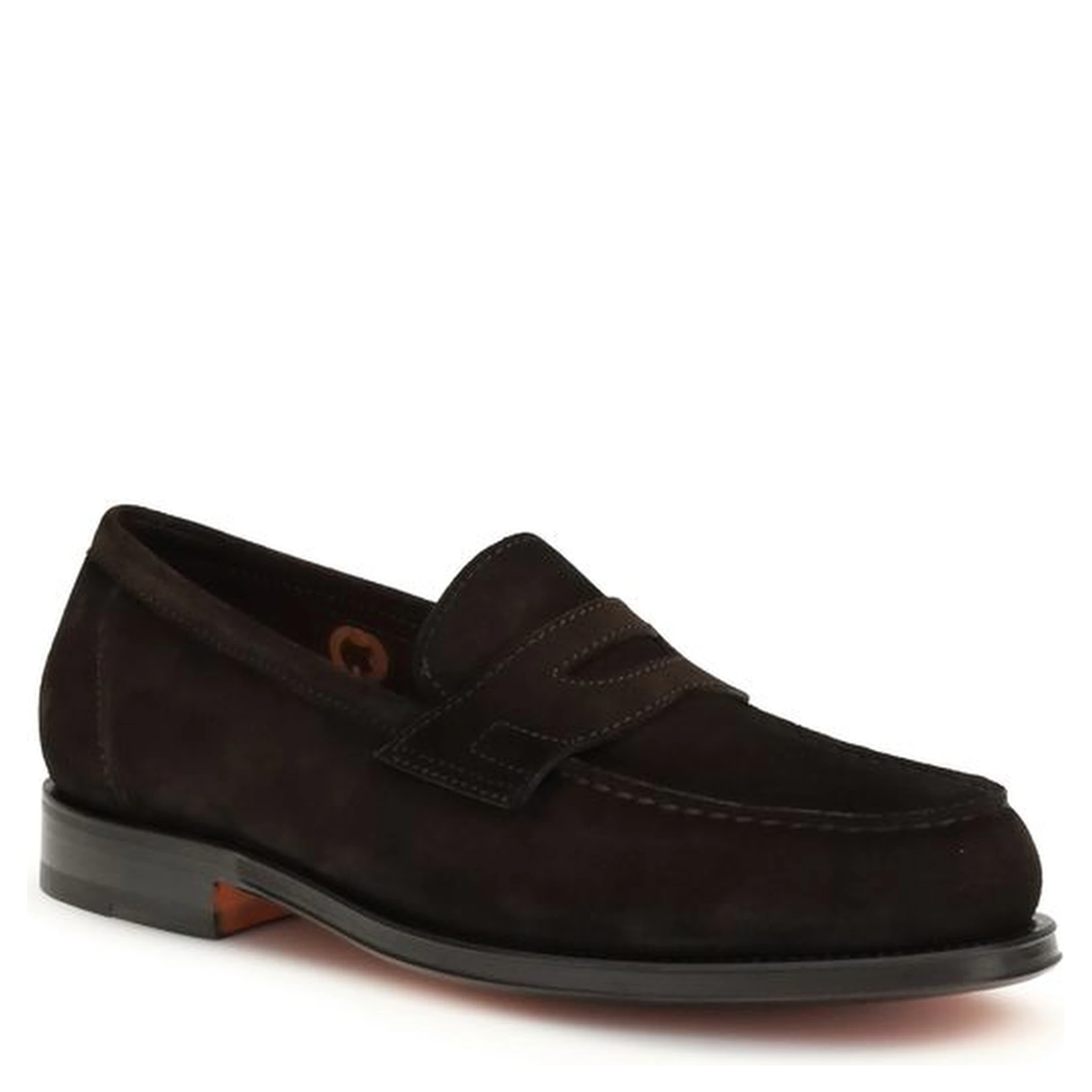Brown Calf Leather Bos Taurus Slip-On Loafers