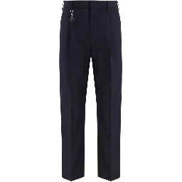 Blue Cotton Dress Pants