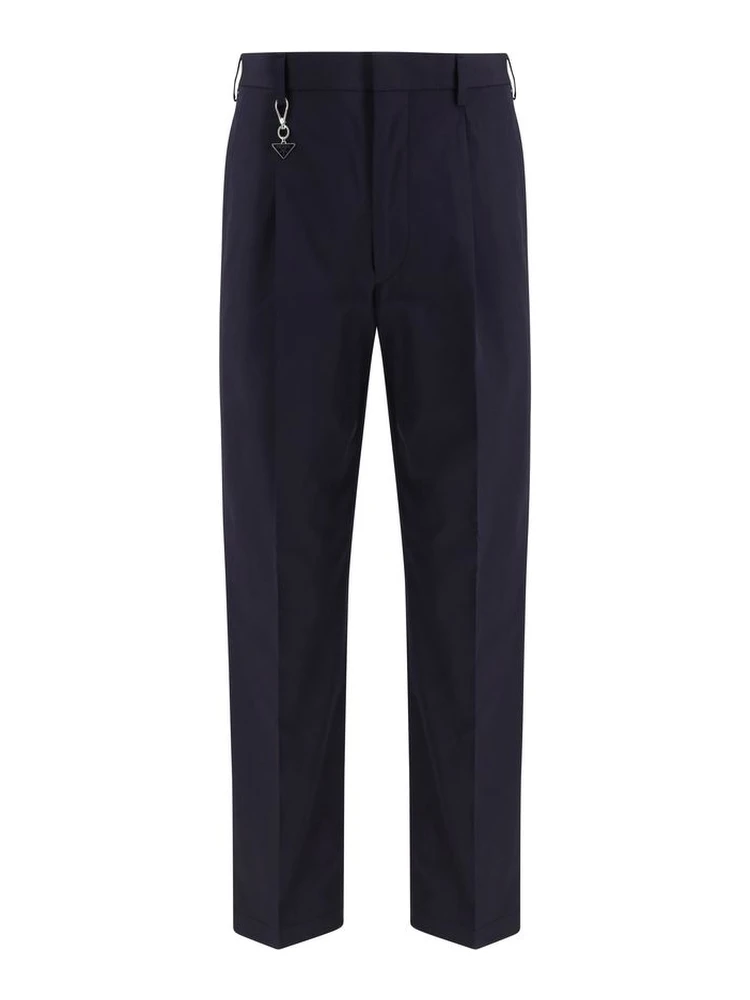 Blue Cotton Dress Pants