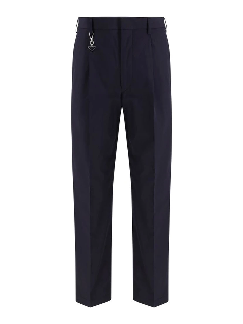 Blue Cotton Dress Pants