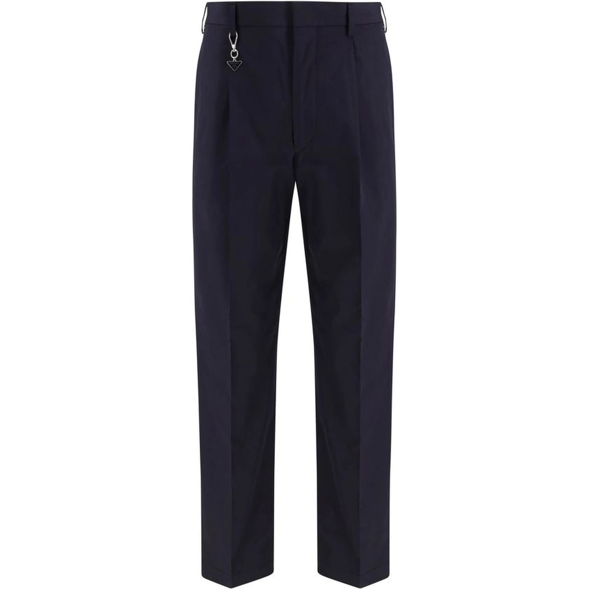 Blue Cotton Dress Pants
