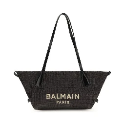 Black Raffia Shoulder Bag