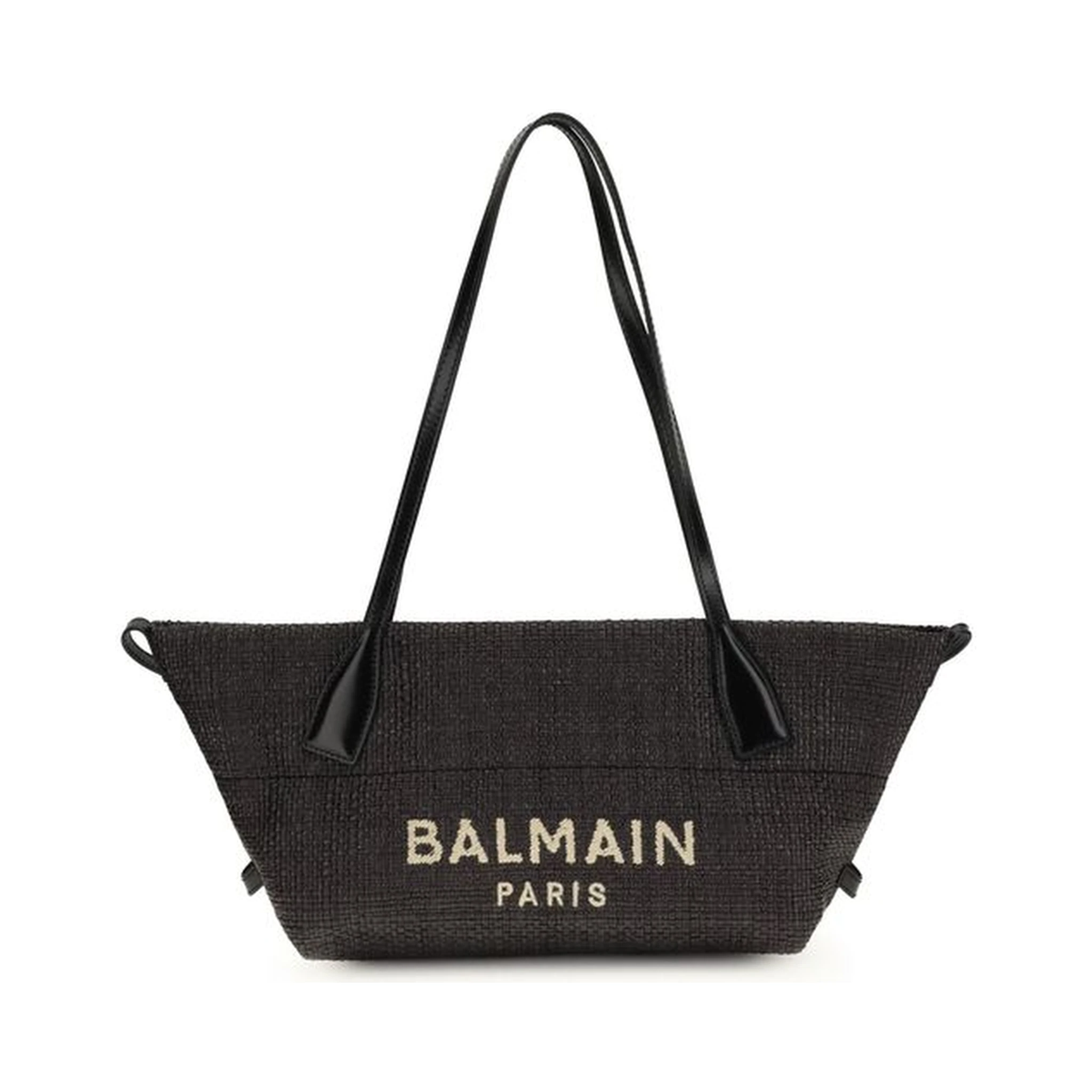 Black Raffia Shoulder Bag