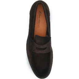 Brown Calf Leather Bos Taurus Slip-On Loafers