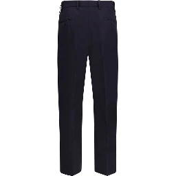 Blue Cotton Dress Pants