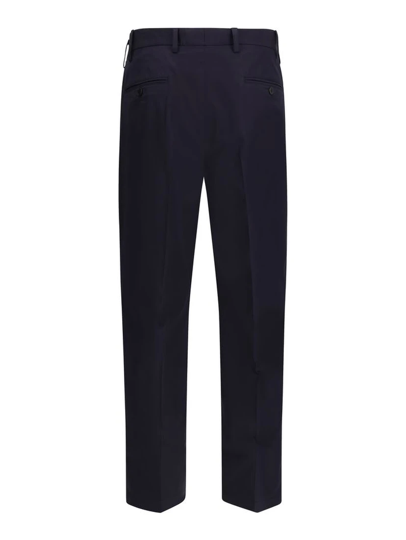 Blue Cotton Dress Pants
