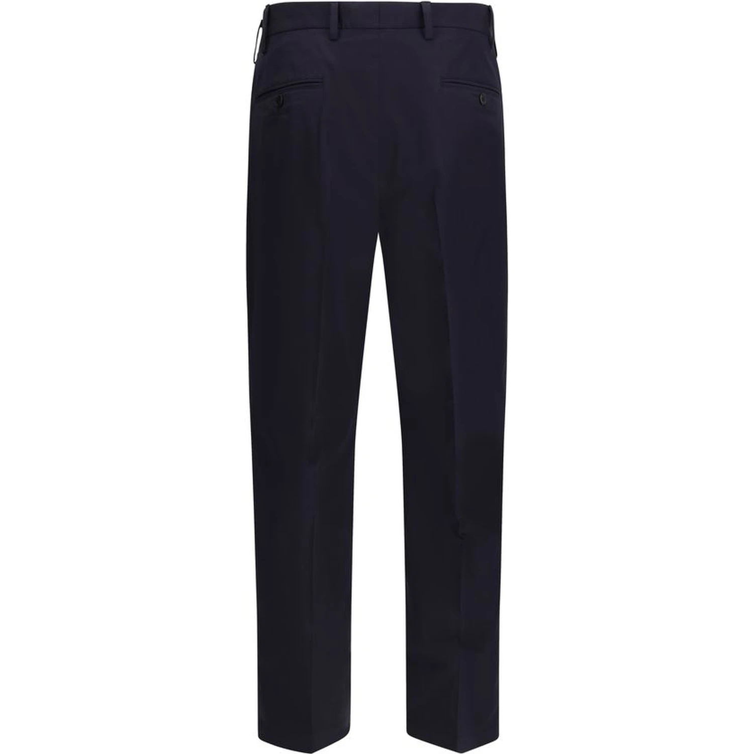 Blue Cotton Dress Pants