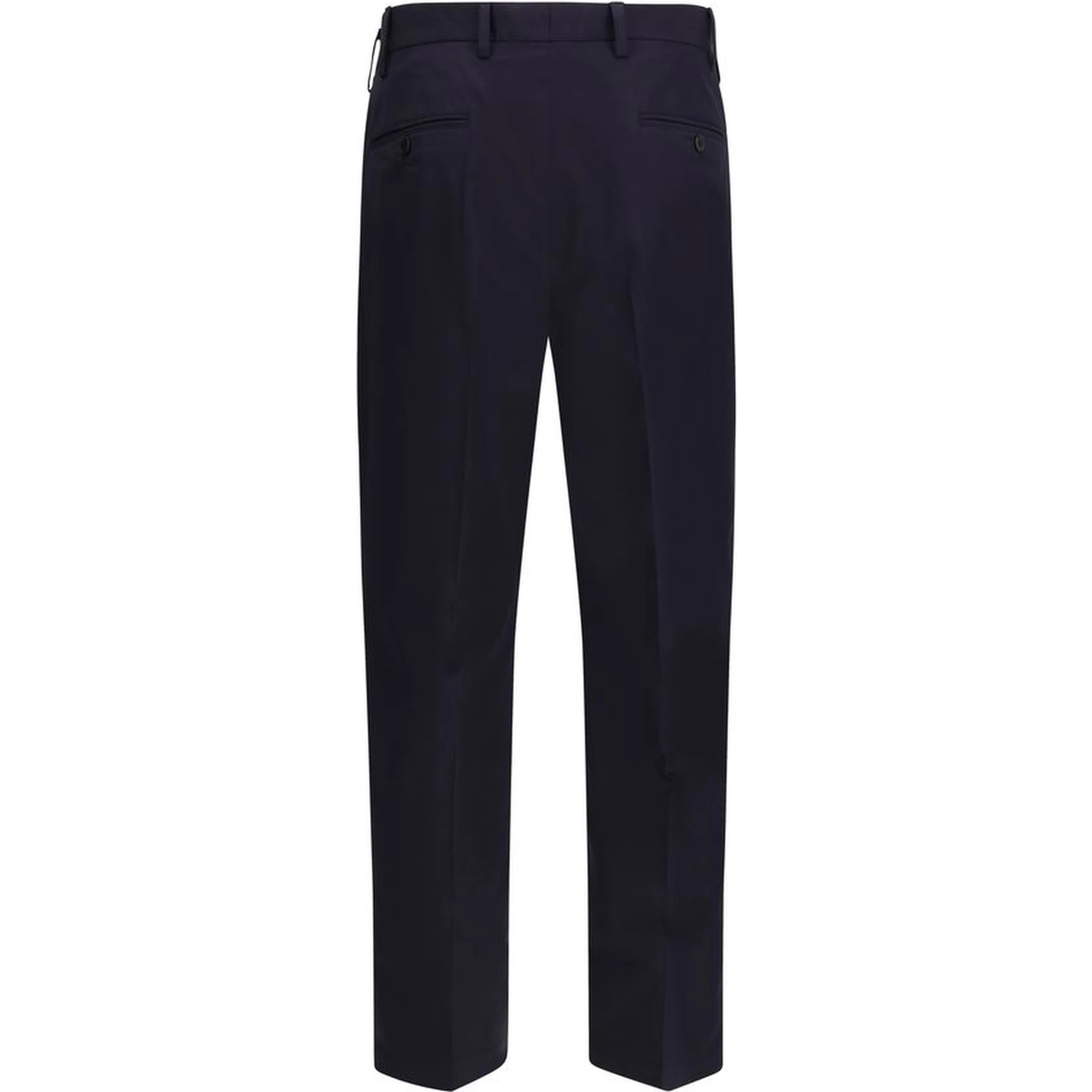 Blue Cotton Dress Pants