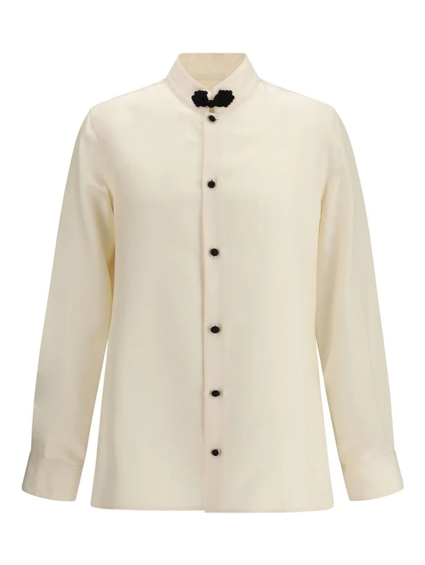Cream Silk Shirt