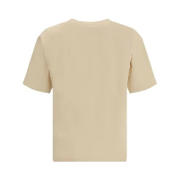 تيشيرت قطني كريمي اللون