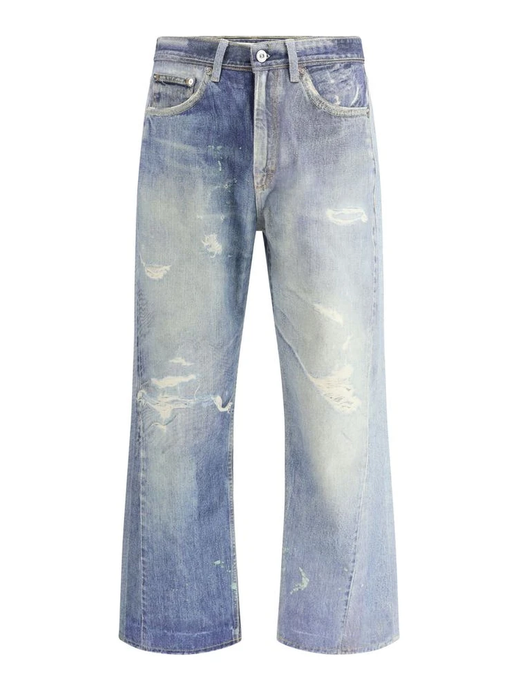 Blue Cotton Relaxed Fit Jeans