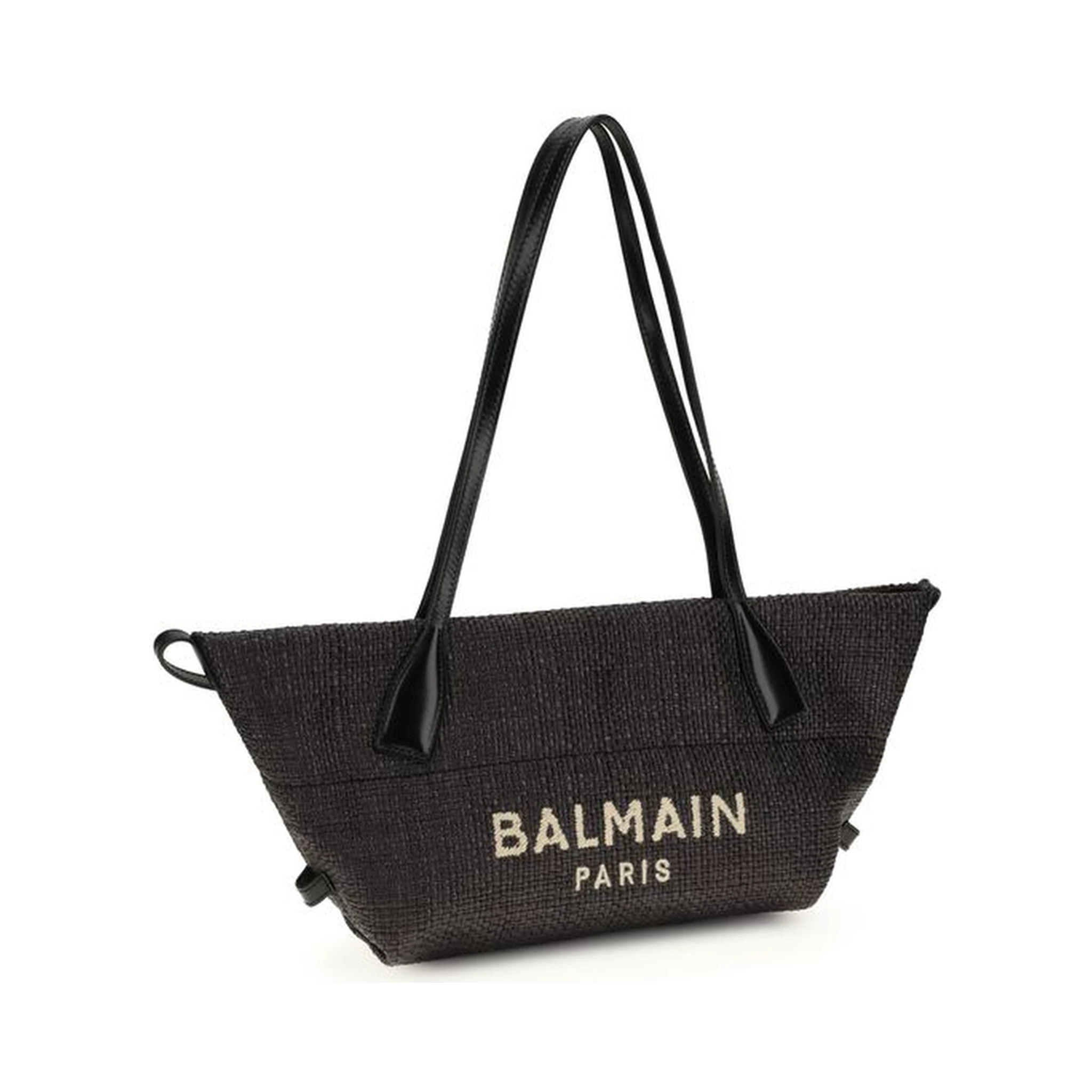 Black Raffia Shoulder Bag
