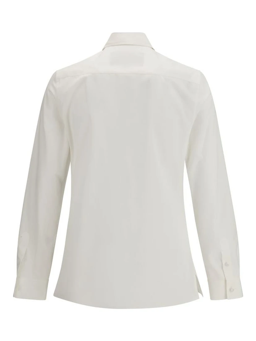 قميص أبيض من القطن