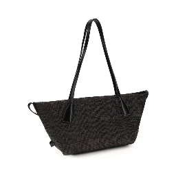 Black Raffia Shoulder Bag