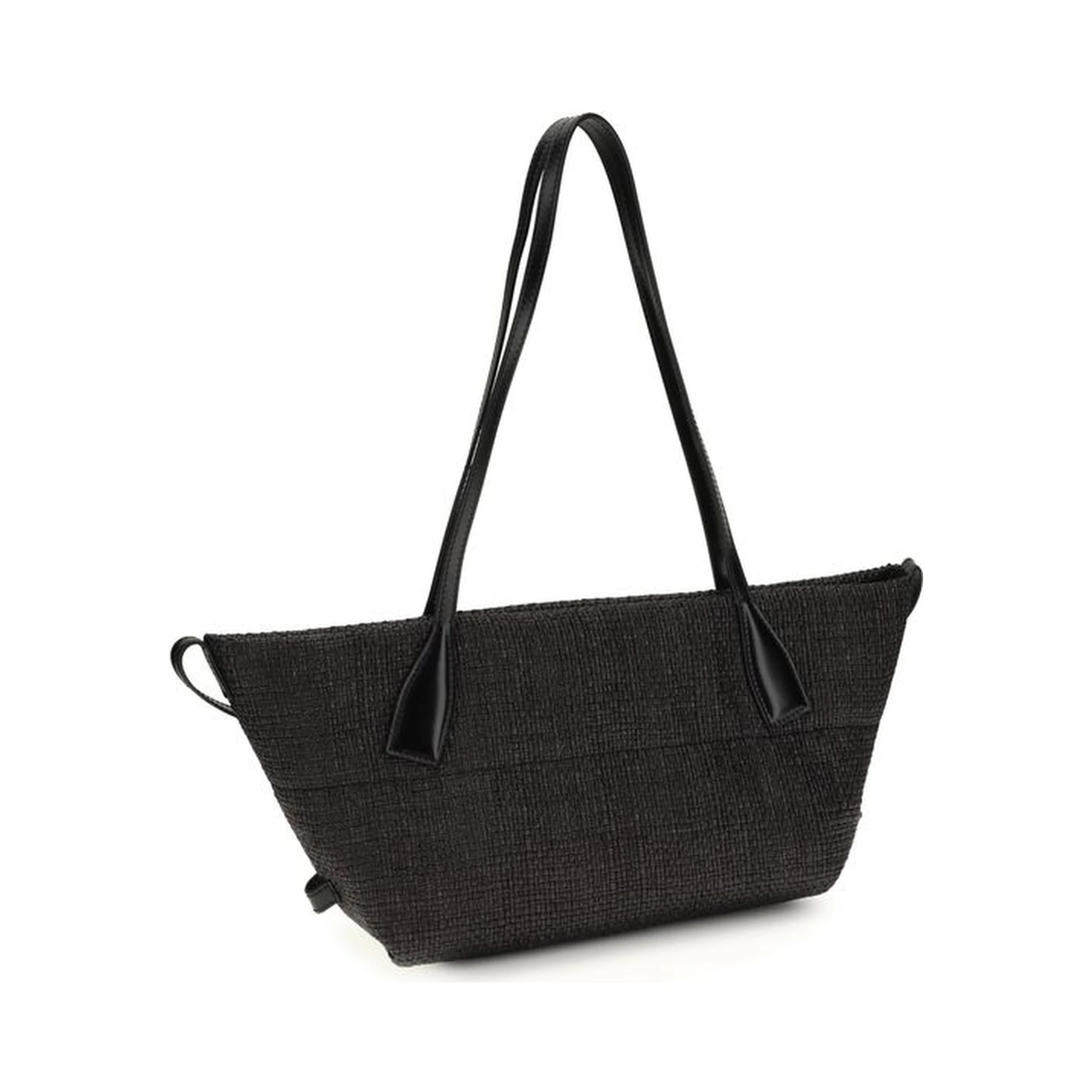 Black Raffia Shoulder Bag