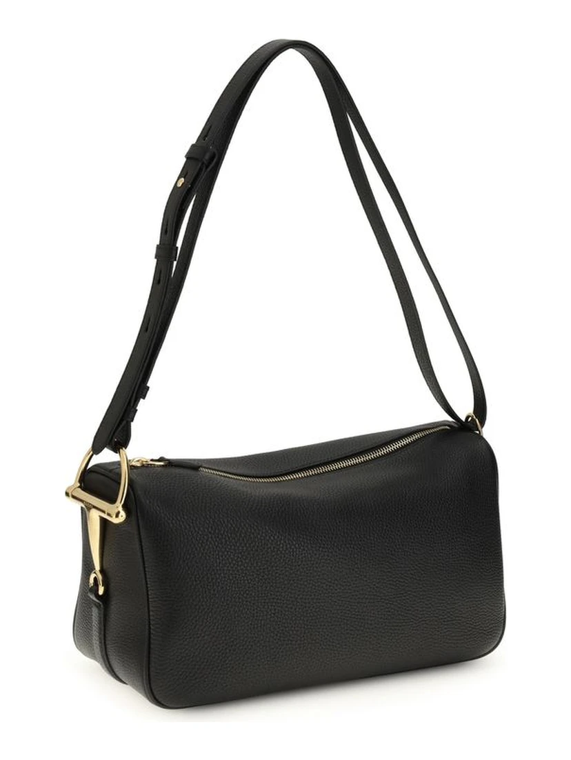 Black Calf Leather Bos Taurus Handbag