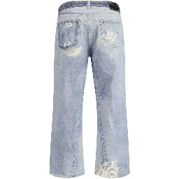 Blue Cotton Relaxed Fit Jeans
