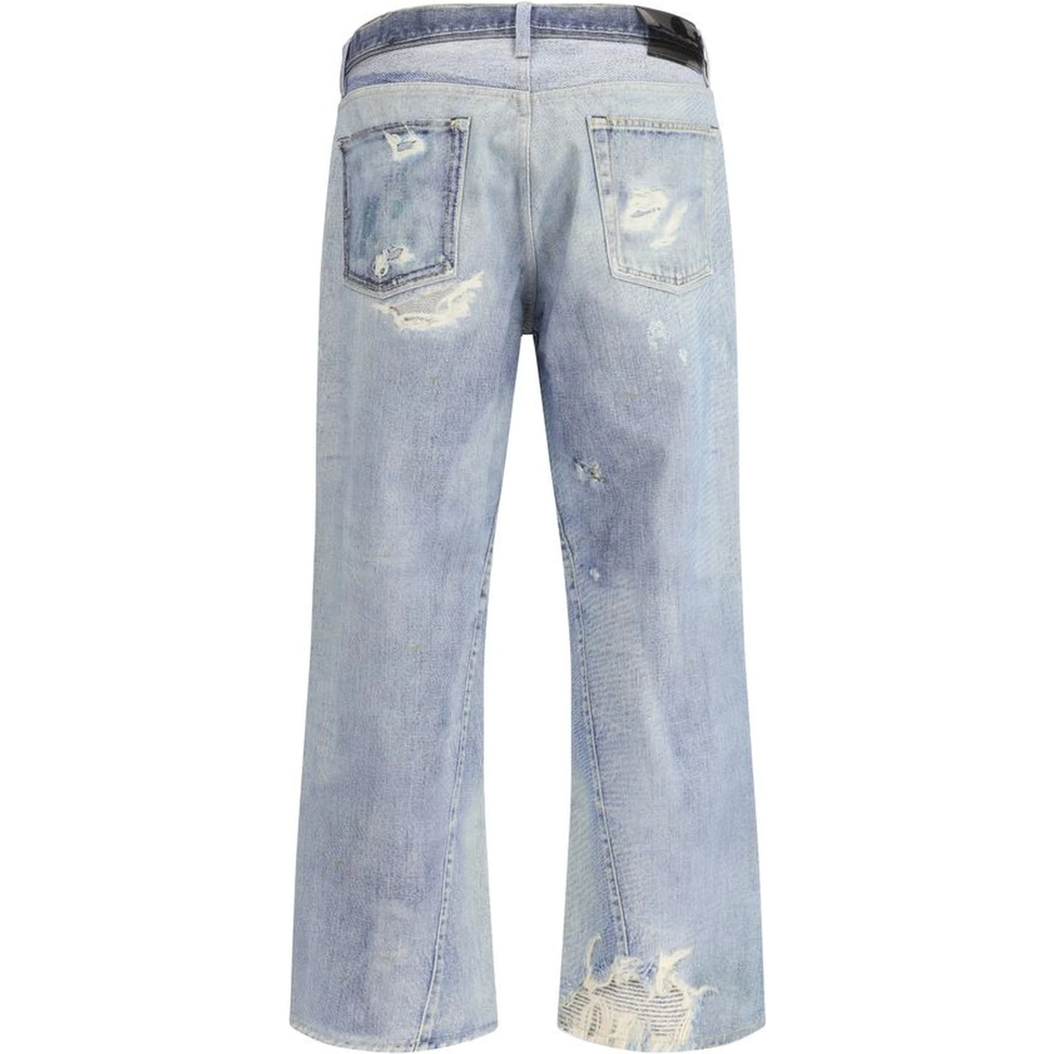 Blue Cotton Relaxed Fit Jeans