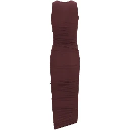 Bordeaux Polyamide Casual Dress