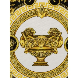 La Coupe des Dieux Multicolor Cushion with Print in Silk