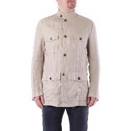 Beige Linen Coat