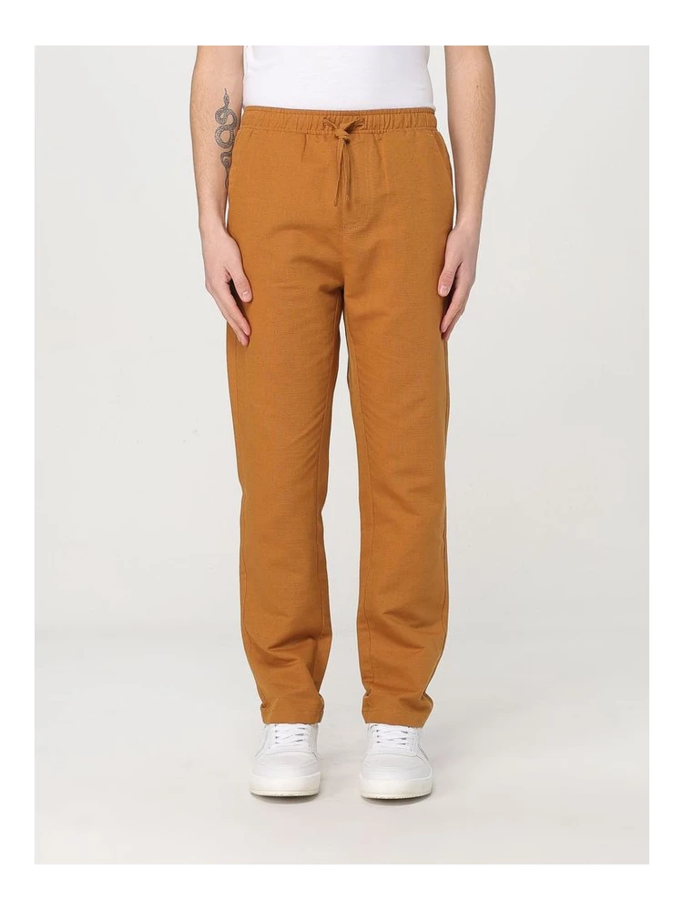 Brown Linen Casual Pants