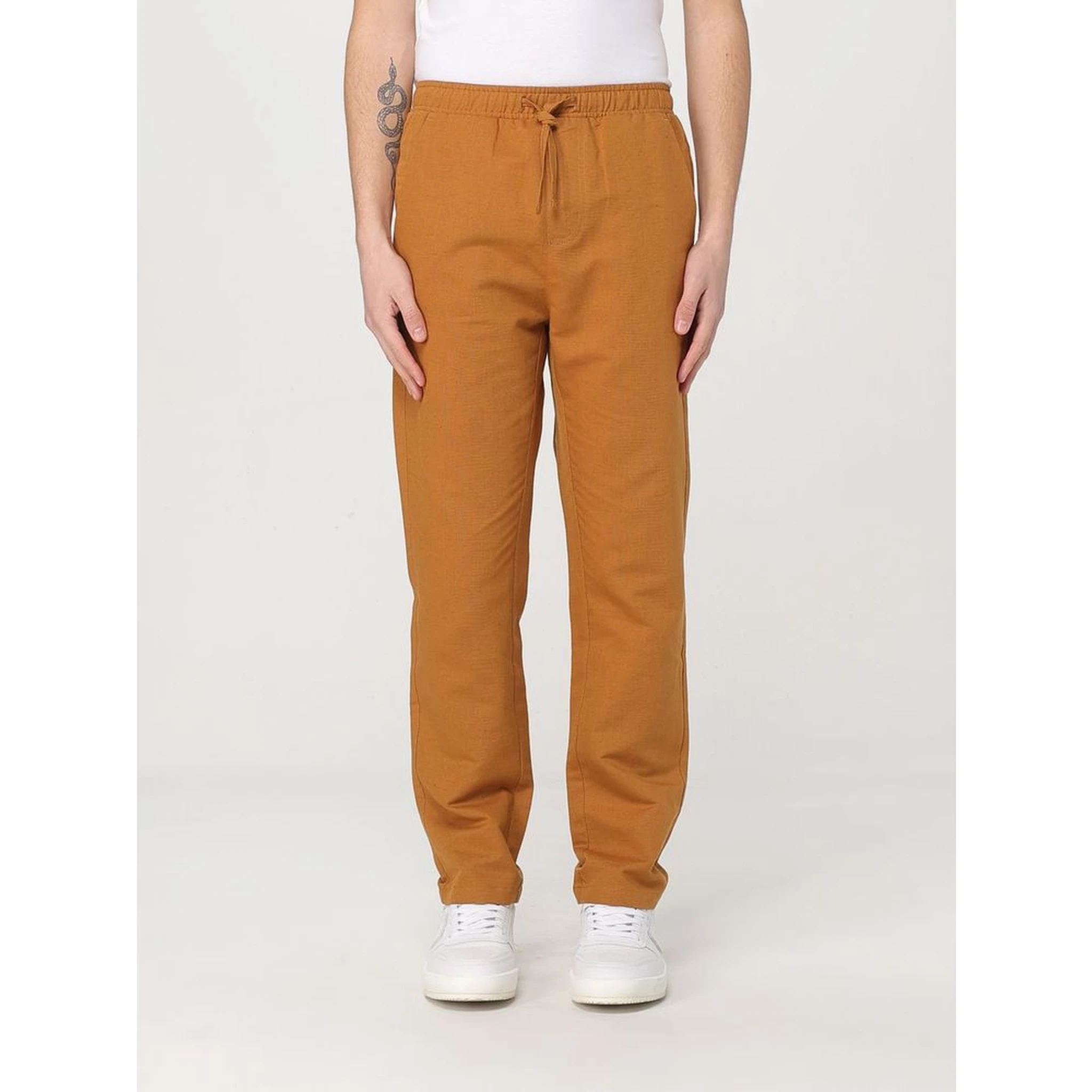 Brown Linen Casual Pants