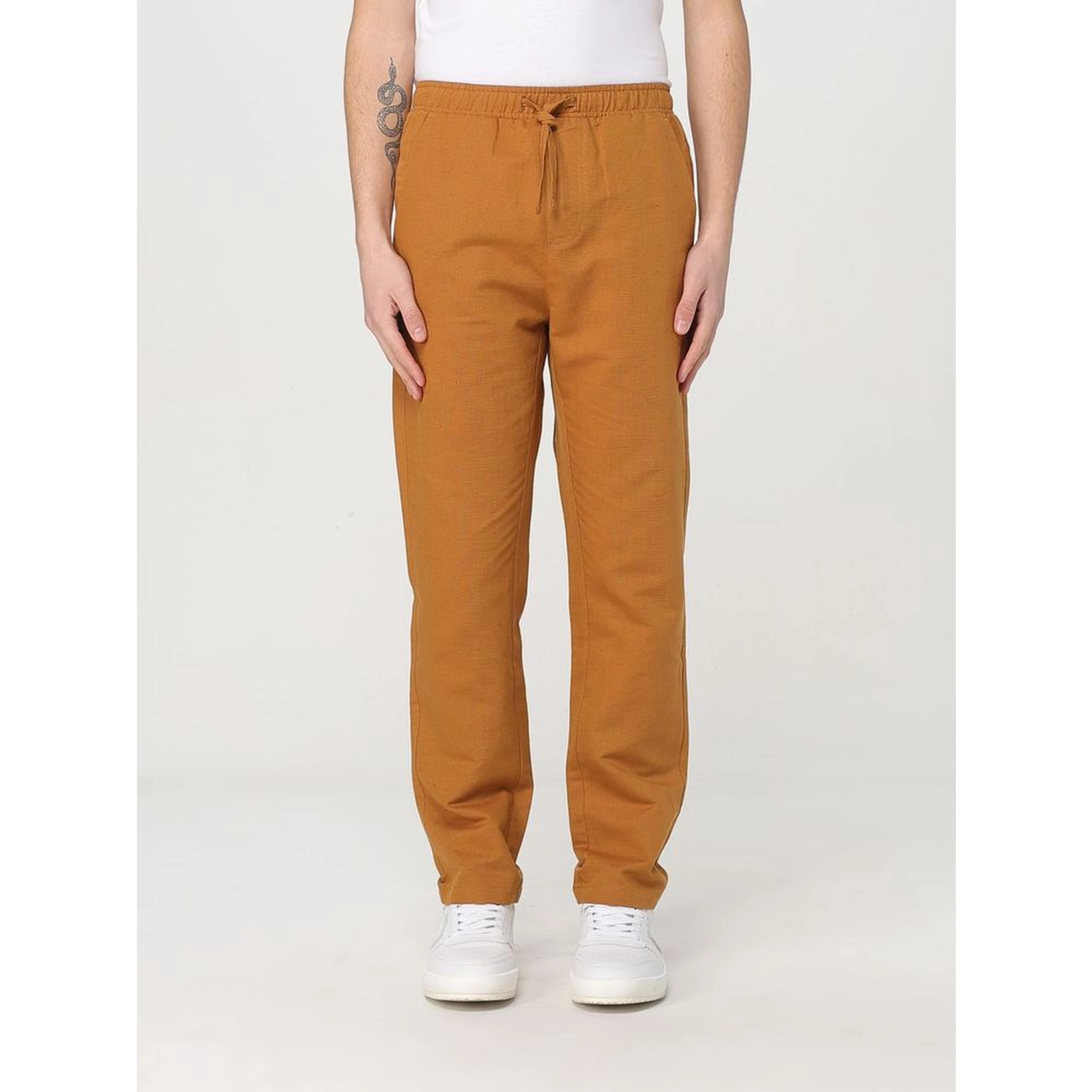Brown Linen Casual Pants